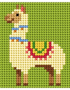 Kit canevas enfant - Petit lama