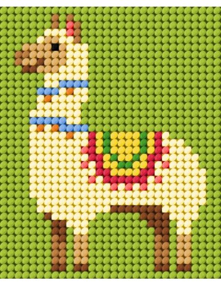 Kit canevas enfant - Petit lama