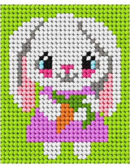Kit canevas enfant - Petite lapine