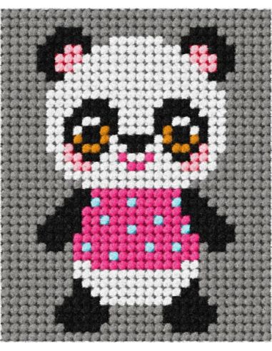 Kit canevas enfant - Ma copine panda
