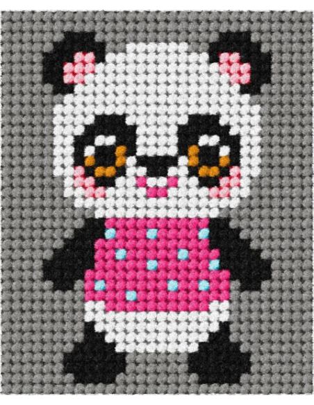 Kit canevas enfant - Ma copine panda