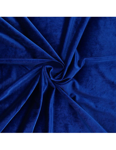 Tissu velours stretch - Bleu roy