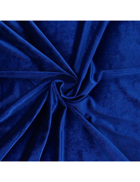 Tissu velours stretch - Bleu roy