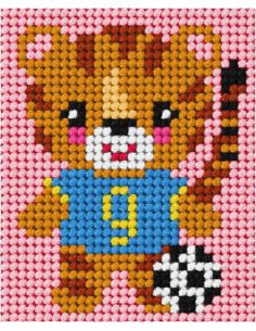 Kit canevas enfant - Le petit tigre au ballon