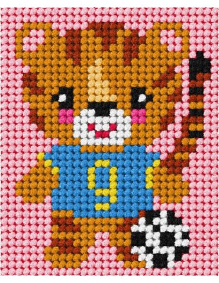 Kit canevas enfant - Le petit tigre au ballon