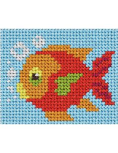 Kit canevas enfant - Le poisson rouge