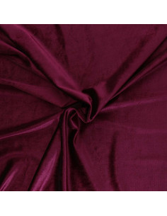 Tissu velours stretch - Bordeaux