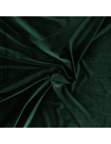 Tissu velours stretch - Vert sapin