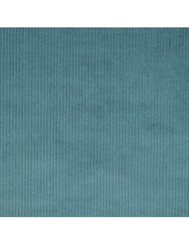 Tissu velours côtelé coton - Bleu pétrole léger