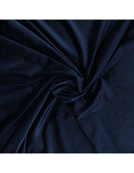 Tissu velours stretch - Bleu marine