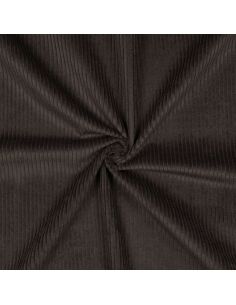 Tissu velours côtelé coton - Marron
