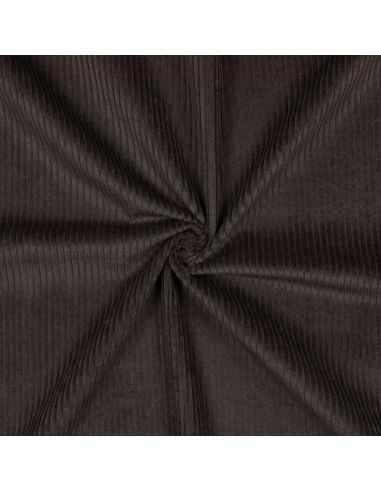 Tissu velours côtelé coton - Marron