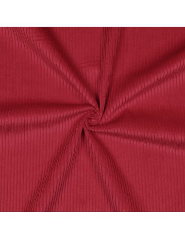 Tissu velours côtelé coton - Rouge