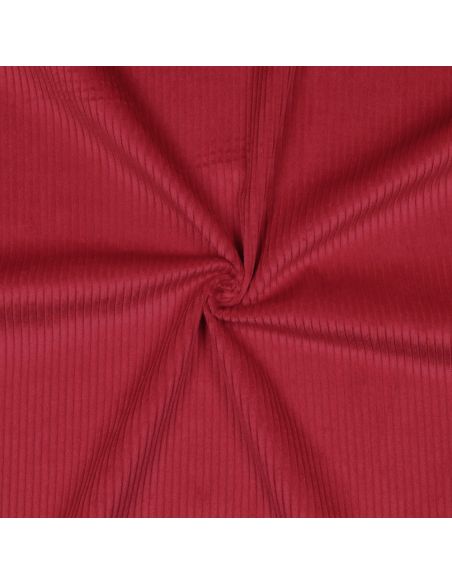 Tissu velours côtelé coton - Rouge