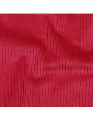 Tissu velours côtelé coton - Rouge