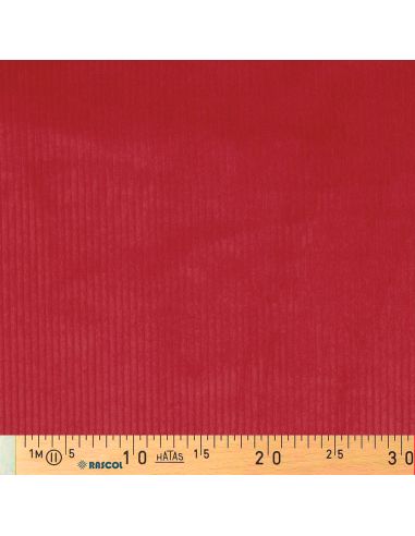 Tissu velours côtelé coton - Rouge