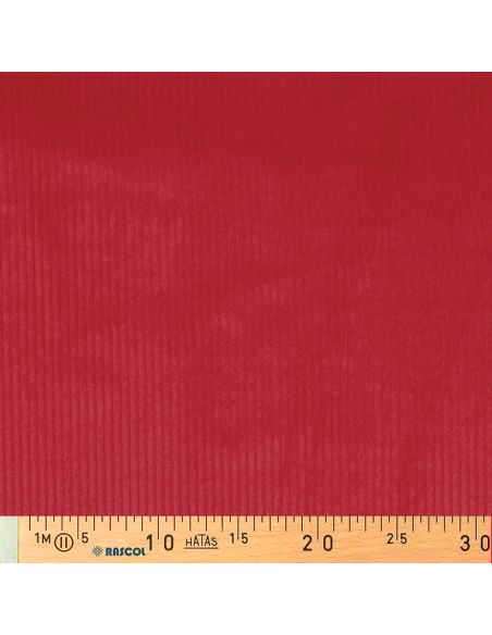 Tissu velours côtelé coton - Rouge