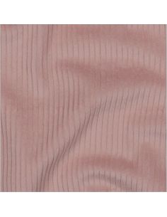 Tissu velours côtelé coton - Vieux rose 2