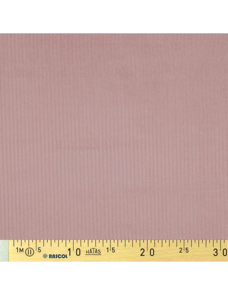 Tissu velours côtelé coton - Vieux rose