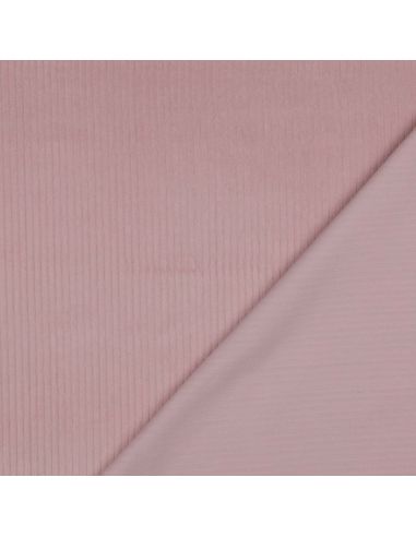 Tissu velours côtelé coton - Vieux rose
