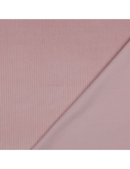 Tissu velours côtelé coton - Vieux rose