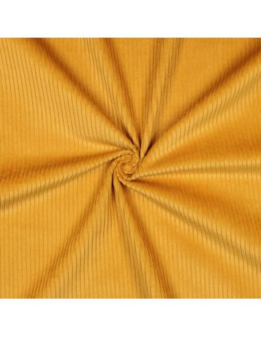 Tissu velours côtelé coton - Jaune