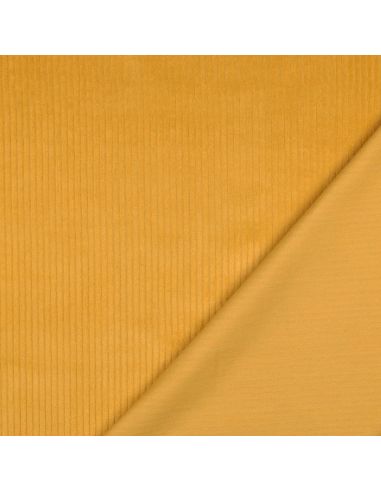 Tissu velours côtelé coton - Jaune