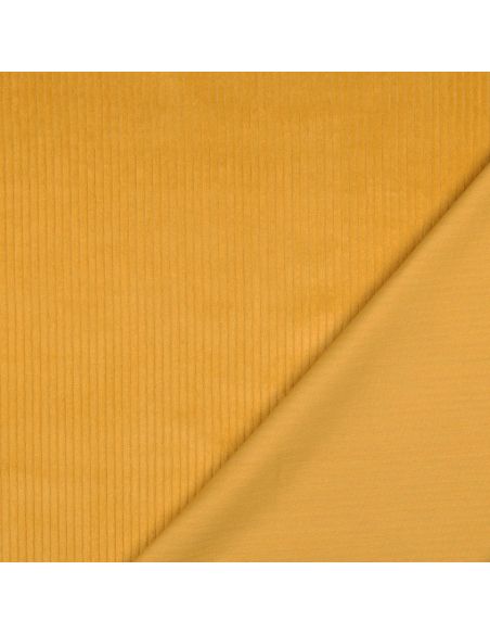 Tissu velours côtelé coton - Jaune