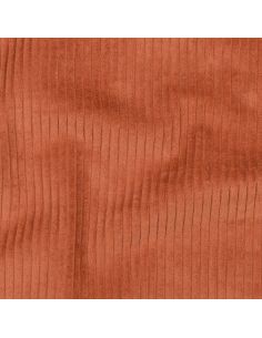 Tissu velours côtelé coton - Terracotta 2