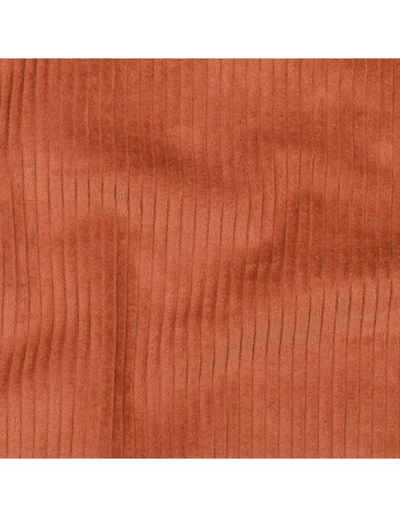 Tissu velours côtelé coton - Terracotta
