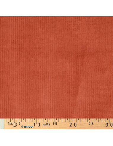 Tissu velours côtelé coton - Terracotta