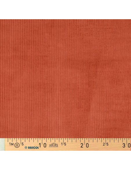 Tissu velours côtelé coton - Terracotta
