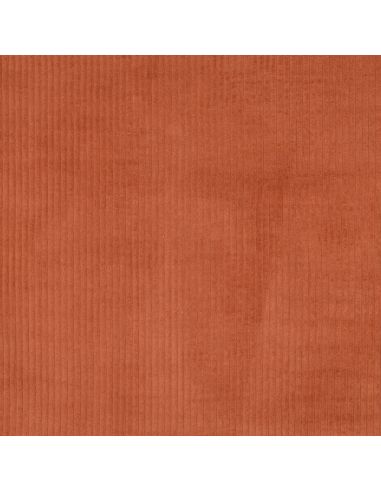 Tissu velours côtelé coton - Terracotta