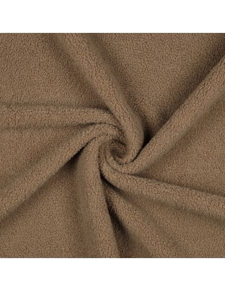 Tissu polaire Teddy double face - Mocha