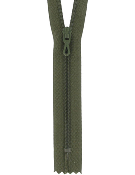 Fermeture éclair nylon - Kaki foncé