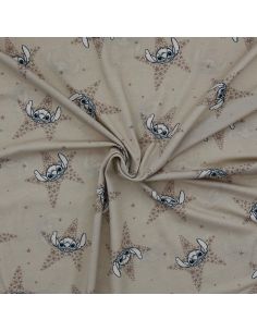 Tissu jersey Lilo & Stitch - Étoiles beige 2