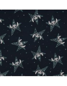 Tissu jersey Lilo & Stitch - Étoiles bleu marine 2