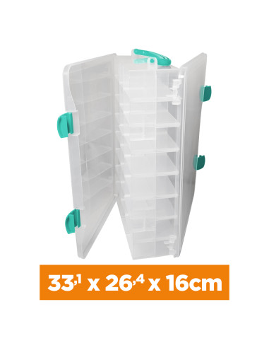 Boite de rangement double face avec 48 compartiments
