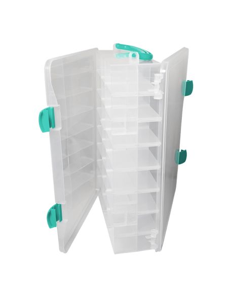 Boite de rangement double face avec 48 compartiments