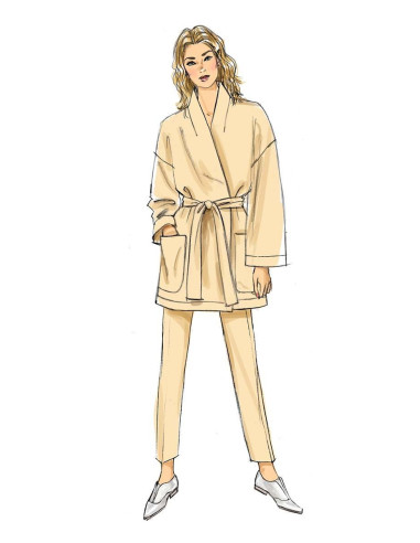 Patron de veste, ceinture et pantalon - Vogue 9334