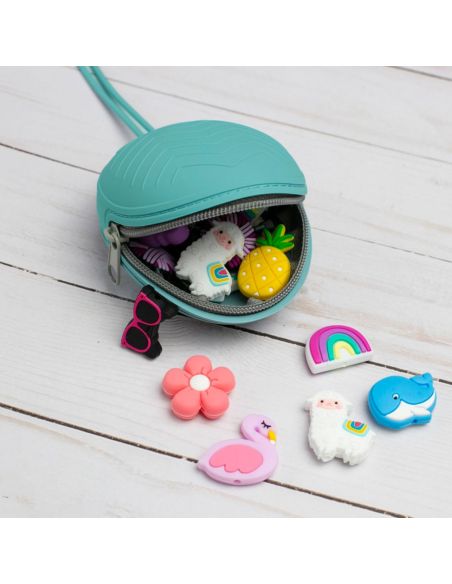 Pochette de rangement ronde pour accessoires tricot