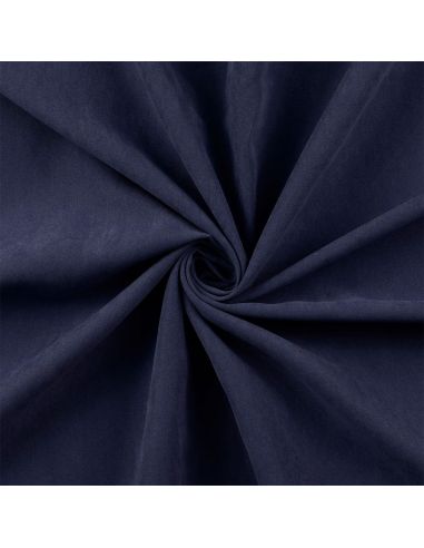 Tissu satin touché pêche - Bleu marine