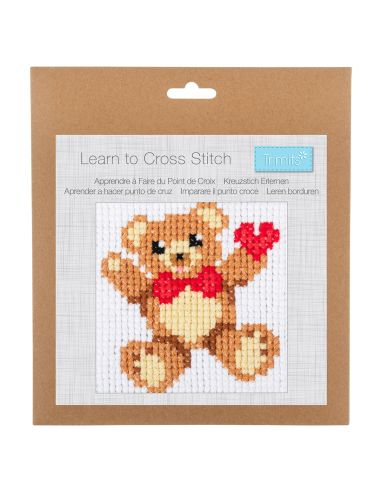 Kit point de croix compté - Ours en peluche