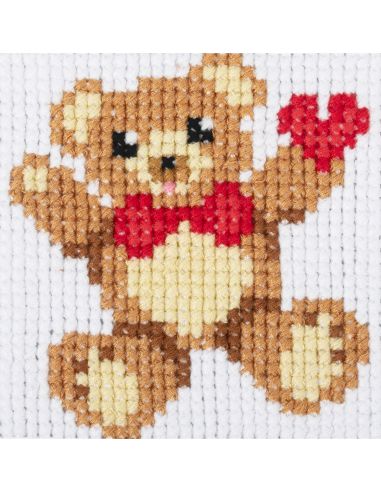 Kit point de croix compté - Ours en peluche