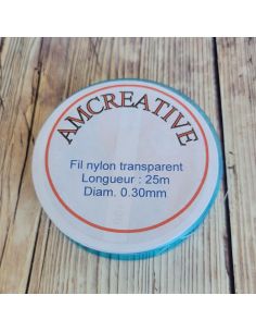 Fil nylon pour perles 0,30 mm - Transparent 2