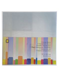 Lot de 5 feuilles de gabarit rhodoïde plastique