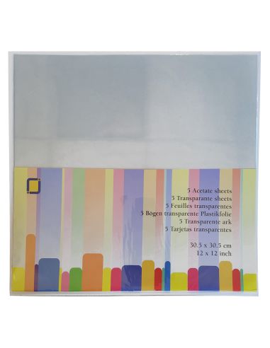 Lot de 5 feuilles de gabarit rhodoïde plastique