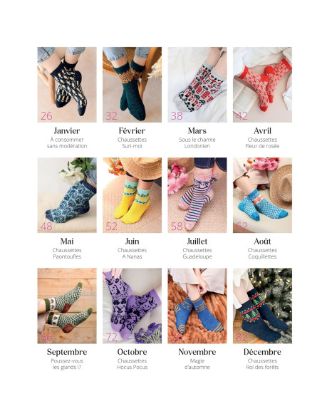 Livre le guide des chaussettes au tricot jacquard