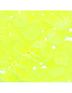 Sachet de 25 pressions résine KAM ronds - Jaune fluo