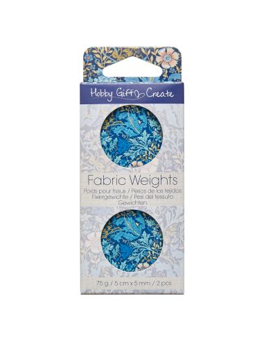 Lot de 2 poids pour patron - Collection fleurs bleues